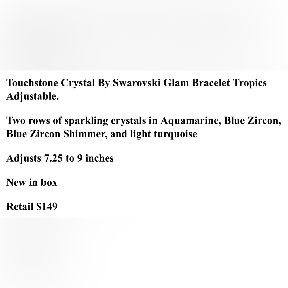 Touchstone Crystal by Swarovski GLAM bracelet in Tropics BNIB stunning! - Picture 5 of 5